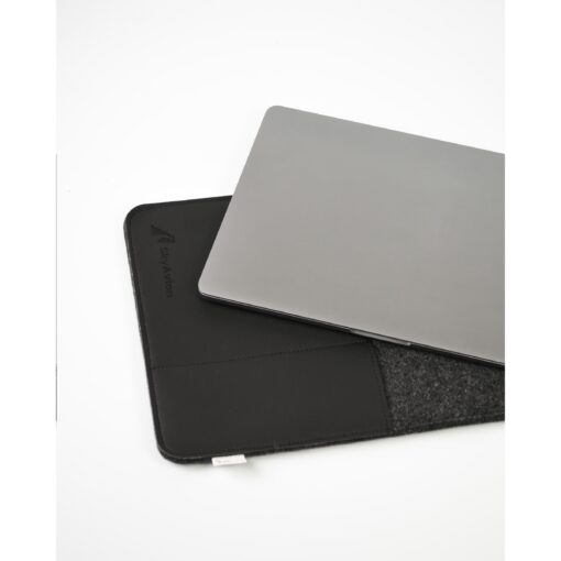 Recycled Felt & Apple Leather Laptop Sleeve 14" - Image 5
