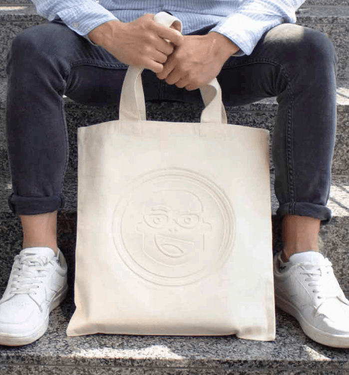 Fairtrade poekott Harry 140gsm, reljeeftrüki võimalusega