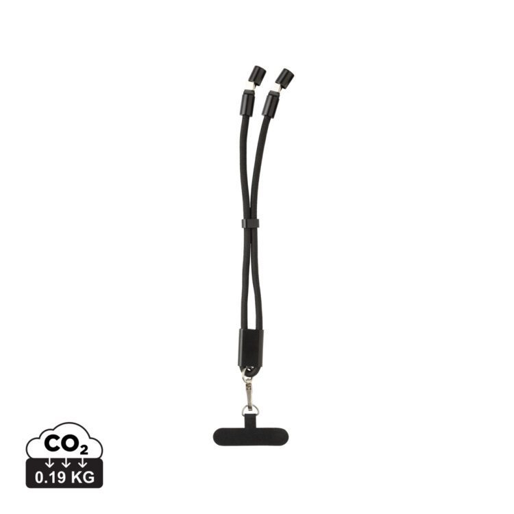 LoopAmp RCS RPET adjustable phone wrist strap 60W cable