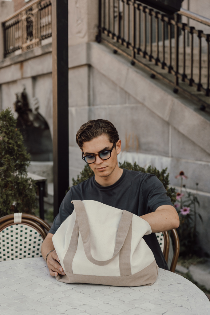 SHOP LOCAL AWARE™ recycled cotton 350gsm Tote bag - Pilt 7